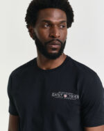 Ανδρική Μπλούζα GANT PRINTED GRAPHIC SS 2044017 Μαύρο - Image 5