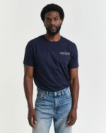 Ανδρική Μπλούζα GANT PRINTED GRAPHIC SS 2044017 Μπλε - Image 3