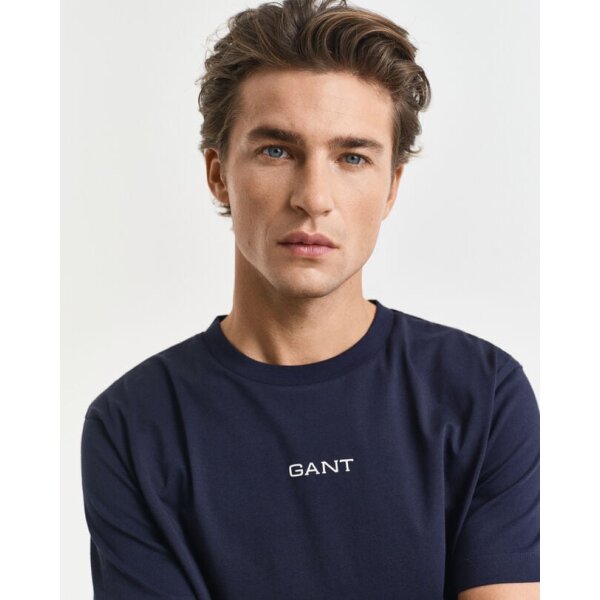 time__1737132020__202501-2003308-433-crmodel-fv-1 Ανδρική μπλούζα κοντό μανίκι GANT GRAPHIC  SS 2003308 Μπλε - Image 2