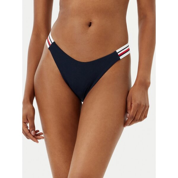 tommy-hilfiger-mpikini-kato-meros-uw0uw05828-skouro-mple-0000304673948 ΓΥΝΑΙΚΕΙΟ ΜΑΓΙΟ HIGH LEG CHEEKY TOMMY JEANS UW0UW05828-C1G - Image 1