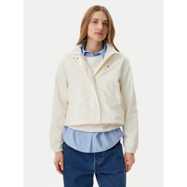 tommy-jeans-mpouphan-metabatiko-essential-dw0dw20439-ekrou-regular-fit-0000304642869 ΓΥΝΑΙΚΕΙΟ ΜΠΟΥΦΑΝ  TJW ESSENTIAL JACKET EXT TOMMY JEANS DW0DW20439-YBH - Image 1