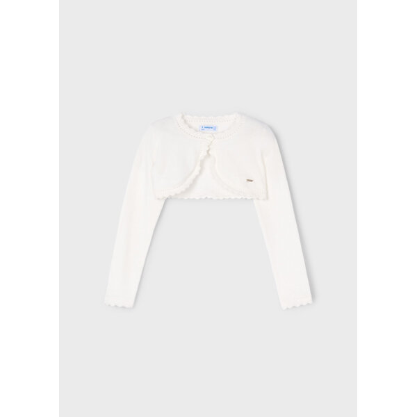 zaketa-basike-plekte-koritsi-ekrou-XL-4 ΠΑΙΔΙΚΟ ΜΠΟΛΕΡΟ ΠΛΕΧΤΟ ΕΚΡΟΥ ΚΟΡΙΤΣΙ MAYORAL 25-00320-093 - Image 1