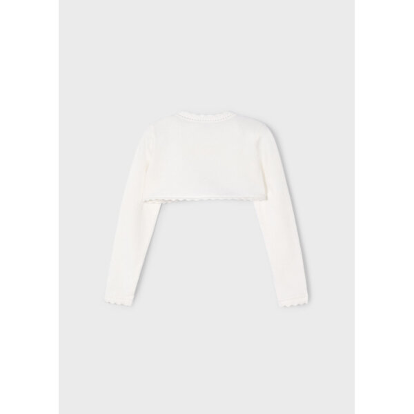 zaketa-basike-plekte-koritsi-ekrou-XL-5 ΠΑΙΔΙΚΟ ΜΠΟΛΕΡΟ ΠΛΕΧΤΟ ΕΚΡΟΥ ΚΟΡΙΤΣΙ MAYORAL 25-00320-093 - Image 2