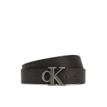 Ανδρική Ζώνη TOMMY JEANS MONOGRAM PLAQUE 35MM LV04G7002G Μαύρο Καφέ