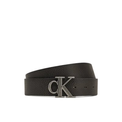 Ανδρική Ζώνη TOMMY JEANS MONOGRAM PLAQUE 35MM LV04G7002G Μαύρο Καφέ