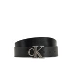 Ανδρική Ζώνη TOMMY JEANS MONOGRAM PLAQUE 35MM LV04G7002G Μαύρο Καφέ - Image 2