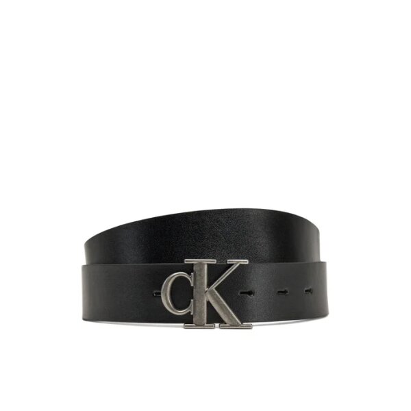 Ανδρική Ζώνη TOMMY JEANS MONOGRAM PLAQUE 35MM LV04G7002G Μαύρο Καφέ - Image 2