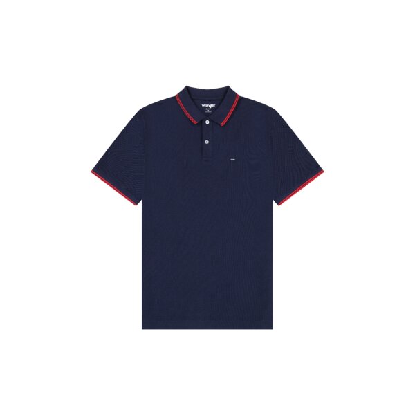 112350403_A Ανδρική μπλούζα κοντό μανίκι polo WRANGLER 112350403 μπλε - Image 4