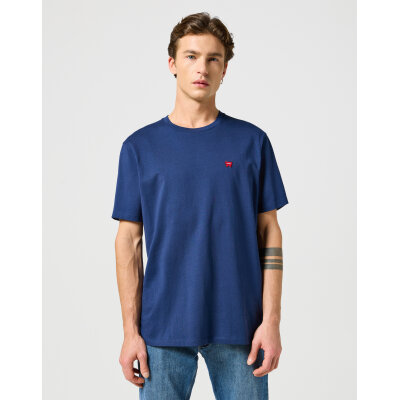 Ανδρική μπλούζα κοντό μανίκι sign off tee WRANGLER 112350434 μπλε