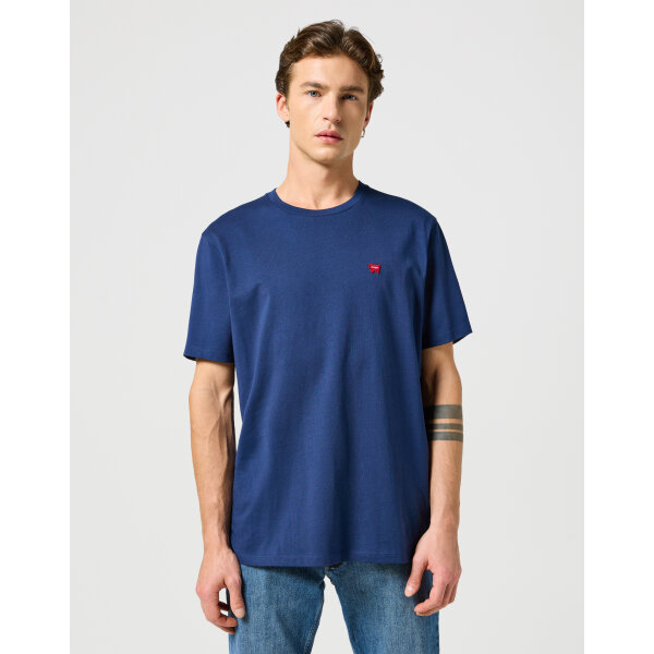 Ανδρική μπλούζα κοντό μανίκι sign off tee WRANGLER 112350434 μπλε - Image 1