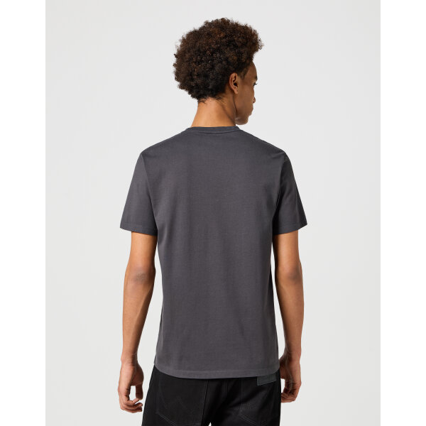 Ανδρική μπλούζα κοντό μανίκι sign off tee WRANGLER 112351320 ανθρακί - Image 2