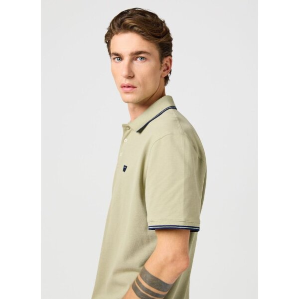 Ανδρική μπλούζα polo κοντό μανίκι WRANGLER 112362829 πράσινο - Image 3
