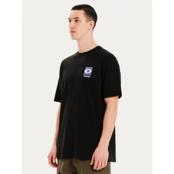 Ανδρική μπλούζα κοντό μανίκι EMERSON "NATURE IS WATCHING" 251.EM33.18 μαύρο - Image 4