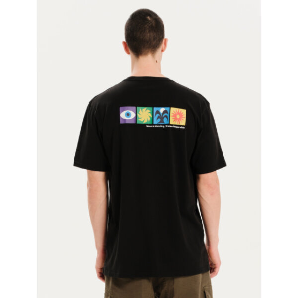 Ανδρική μπλούζα κοντό μανίκι EMERSON "NATURE IS WATCHING" 251.EM33.18 μαύρο - Image 3