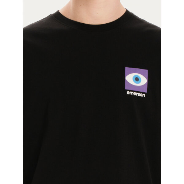 Ανδρική μπλούζα κοντό μανίκι EMERSON "NATURE IS WATCHING" 251.EM33.18 μαύρο - Image 5