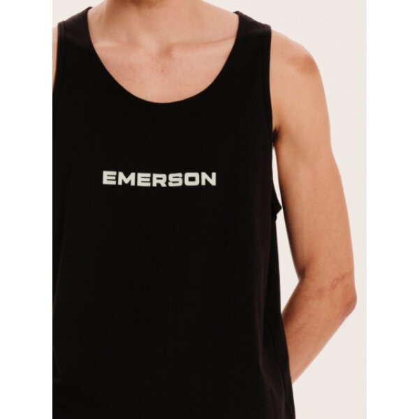 251.EM37.09-BLACK_5 Ανδρική αμάνικη μπλούζα με λογότυπο EMERSON 251.EM37.09 μαύρο - Image 4