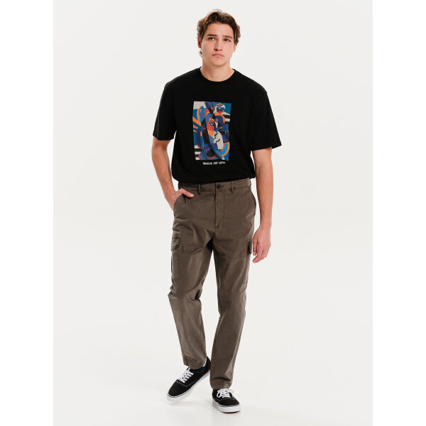 251.EM42.37-ARMY-GREEN_4 Ανδρικό παντελόνι cargo EMERSON 251.EM42.37 χακί - Image 3