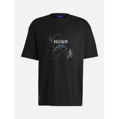 Ανδρική Μπλούζα HUGO BLUE Nabion Relaxed fit50530441 Μαύρο