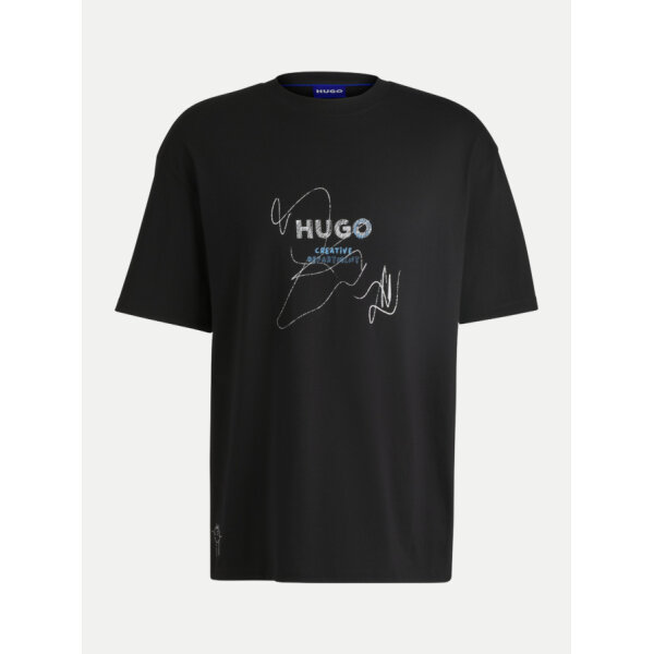 317121_4063545294675_0_672x897 Ανδρική Μπλούζα HUGO BLUE Nabion Relaxed fit50530441 Μαύρο - Image 1