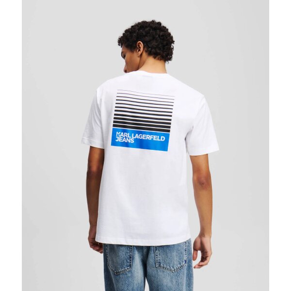 Ανδρική Μπλούζα KARL LAGERFELD JEANS A2M17041 REG BOX FADE LOGO λευκό - Image 4