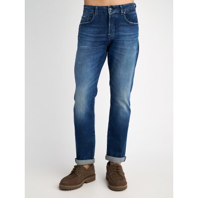 Ανδρικό παντελόνι jean simon slim-fit STAFF GALLERY 5-829.761.S1.053 μπλε