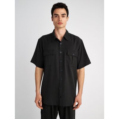 Ανδρικό πουκάμισο κοντό μανίκι Pace short sleeve STAFF GALLERY 61-223.053 ανθρακί