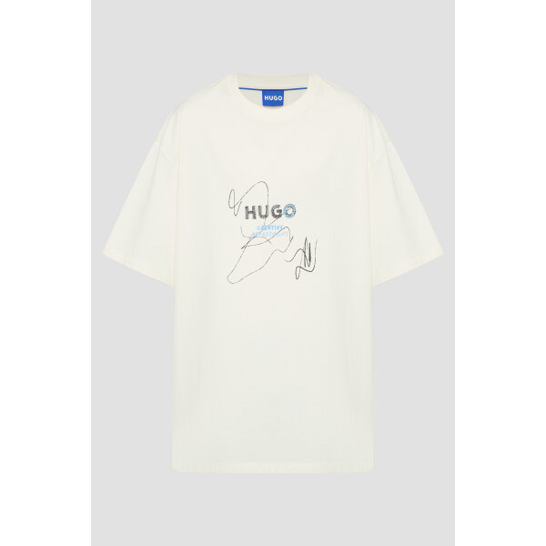 9d3d31506dfb77deb039e021a906 Ανδρική Μπλούζα HUGO BLUE Nabion Relaxed fit 50530441 Λευκό - Image 1