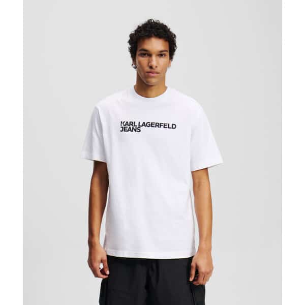 A1M17002100_1 Ανδρική Μπλούζα KARL LAGERFELD JEANS REG SS ESSENTIAL A1M17002 Λευκό - Image 2