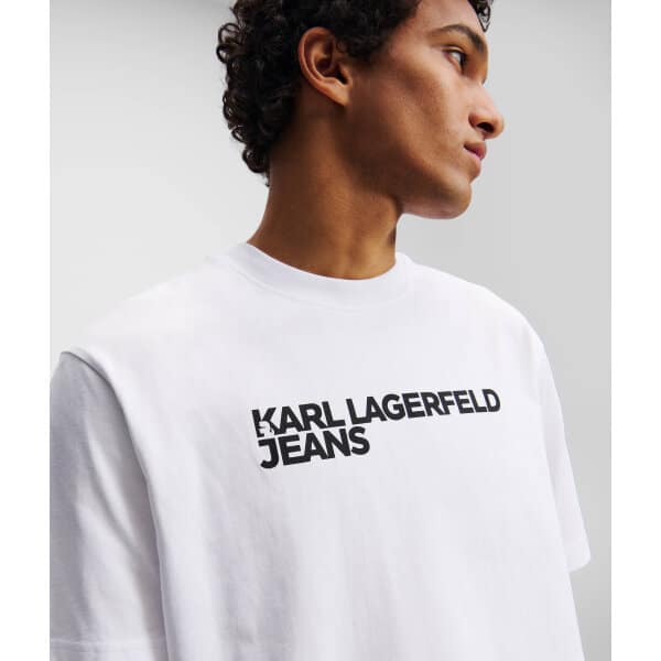 A1M17002100_2 Ανδρική Μπλούζα KARL LAGERFELD JEANS REG SS ESSENTIAL A1M17002 Λευκό - Image 3