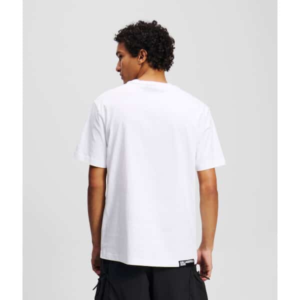 A1M17002100_3 Ανδρική Μπλούζα KARL LAGERFELD JEANS REG SS ESSENTIAL A1M17002 Λευκό - Image 4