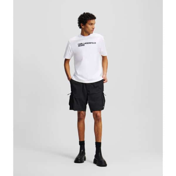 A1M17002100_4 Ανδρική Μπλούζα KARL LAGERFELD JEANS REG SS ESSENTIAL A1M17002 Λευκό - Image 5