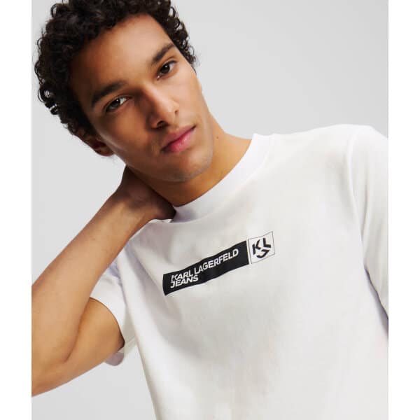 Ανδρική Μπλούζα KARL LAGERFELD JEANS SLIM GRAPHIC  Λευκό - Image 3