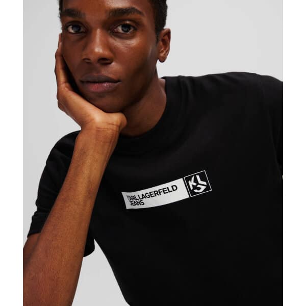 Ανδρική Μπλούζα KARL LAGERFELD JEANS SLIM GRAPHIC  Μαύρο - Image 3