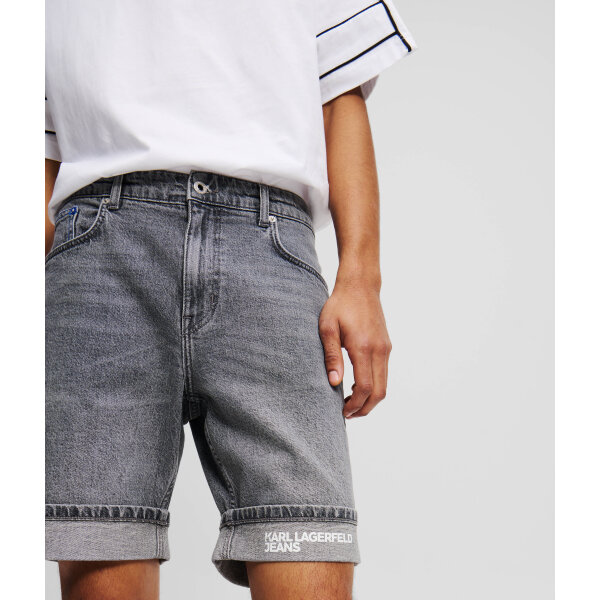 Ανδρική Βερμούδα Τζιν KARL LAGERFELD SLIM SHORT DENIM A2M10082 Μαύρο - Image 3
