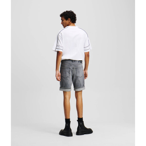 Ανδρική Βερμούδα Τζιν KARL LAGERFELD SLIM SHORT DENIM A2M10082 Μαύρο - Image 4
