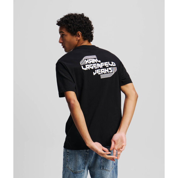 Ανδρική Μπλούζα KARL LAGERFELD JEANS A2M17040 REG SPORT LOGO μαύρο - Image 3