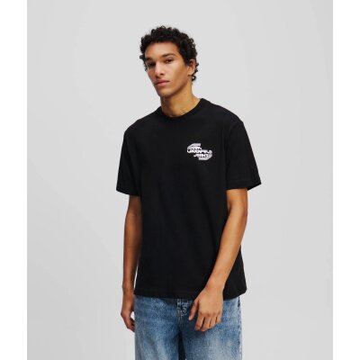 Ανδρική Μπλούζα KARL LAGERFELD JEANS A2M17040 REG SPORT LOGO μαύρο