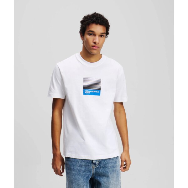 Ανδρική Μπλούζα KARL LAGERFELD JEANS A2M17041 REG BOX FADE LOGO λευκό - Image 1