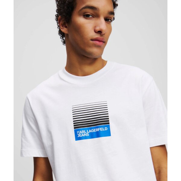 Ανδρική Μπλούζα KARL LAGERFELD JEANS A2M17041 REG BOX FADE LOGO λευκό - Image 3