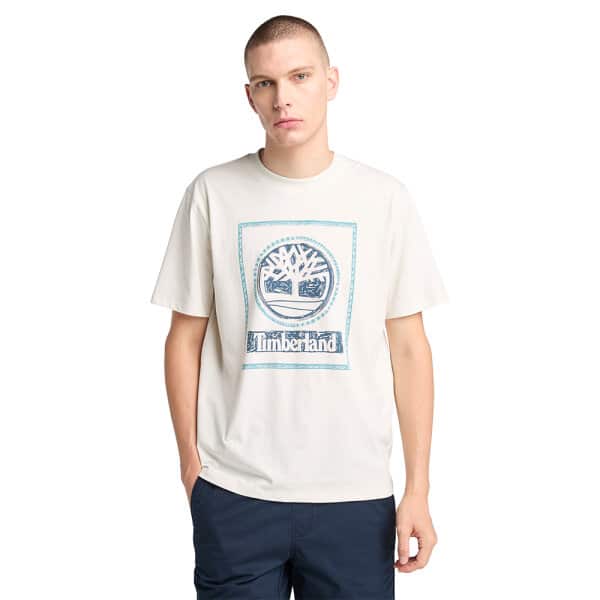 Ανδρική Μπλούζα TIMBERLAND FRONT SEASONAL STACK LOGO TB0A6DHDCM91 Λευκό - Image 2