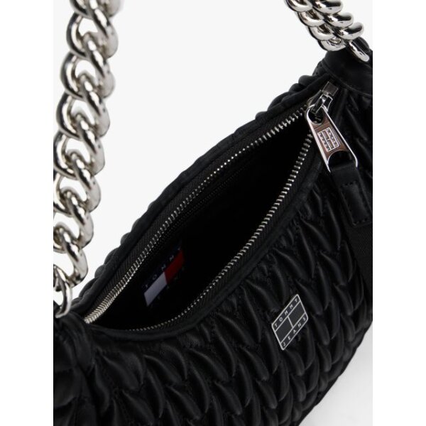 ΓΥΝΑΙΚΕΙΑ ΤΣΑΝΤΑ Iconic Καπιτονέ Τσάντα Ώμου TOMMY JEANS AW0AW17302-BDS - Image 4