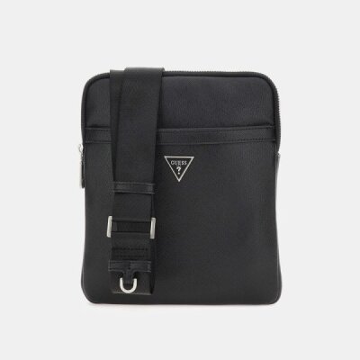 Ανδρική Τσάντα GUESS MILANO CROSSBODY FLAT HMECSAP3123 Μαύρο