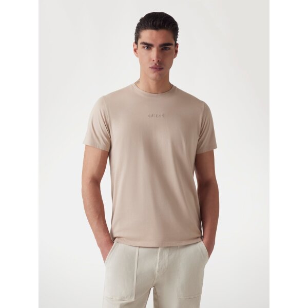 M4GP39K7HD0-NMD Ανδρική Μπλούζα GUESS SS GUESS EMB PIMA CREW M4GP39K7HD0 μπεζ - Image 1