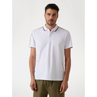 Ανδρική Μπλούζα POLO GUESS SS GUESS QUATTRO G TAPE M4YP40KARS0 Λευκό