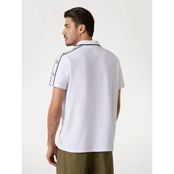 Ανδρική Μπλούζα  POLO GUESS SS GUESS QUATTRO G TAPE M4YP40KARS0 Λευκό - Image 3