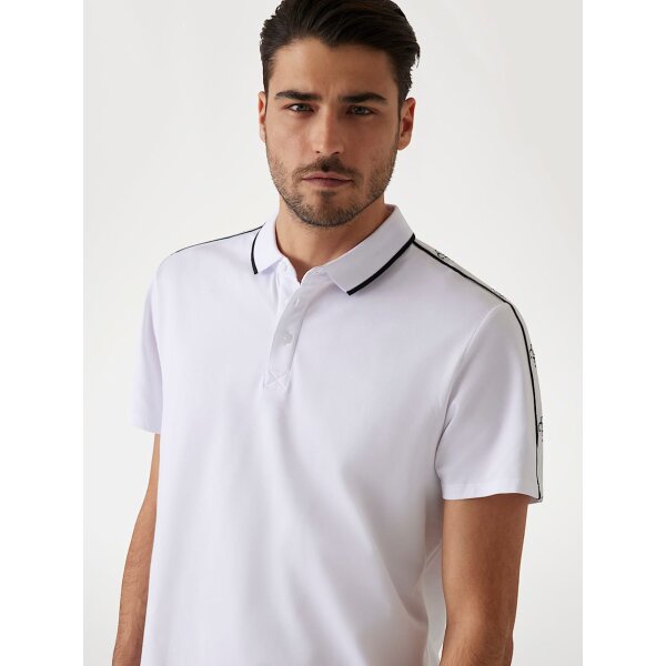 Ανδρική Μπλούζα  POLO GUESS SS GUESS QUATTRO G TAPE M4YP40KARS0 Λευκό - Image 4