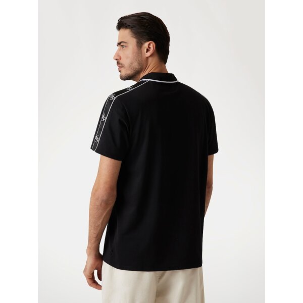 Ανδρική Μπλούζα  POLO GUESS SS GUESS QUATTRO G TAPE M4YP40KARS0 Μαύρο - Image 4