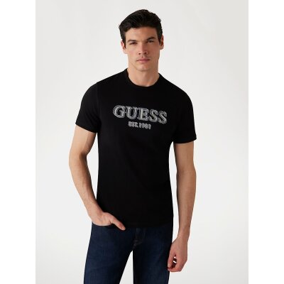 Ανδρική Μπλούζα GUESS SS CN GUESS LOGO TEE M5GI07I3Z14 Μαύρο