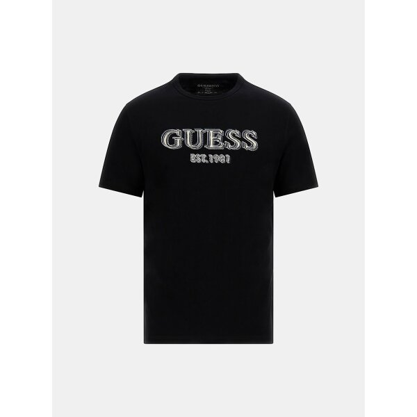 Ανδρική Μπλούζα GUESS SS CN GUESS LOGO TEE M5GI07I3Z14 Μαύρο - Image 4
