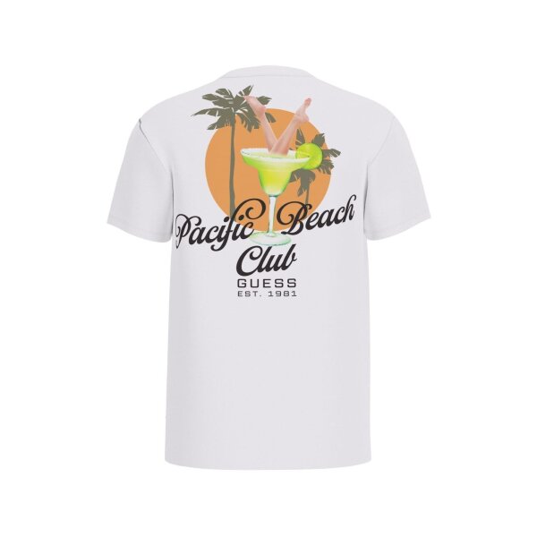 Ανδρική Μπλούζα GUESS SS BSC PACIFIC BEACH CLUB M5GI58KBW41 Λευκό - Image 2